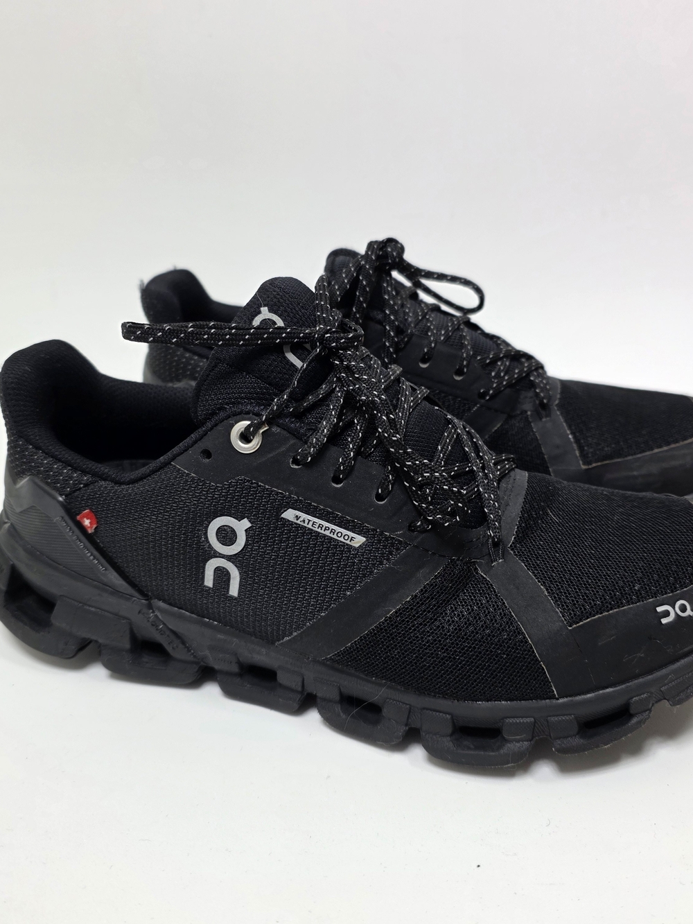 On Cloudflyer Waterproof Running Shoe - Women Black Size 6.5